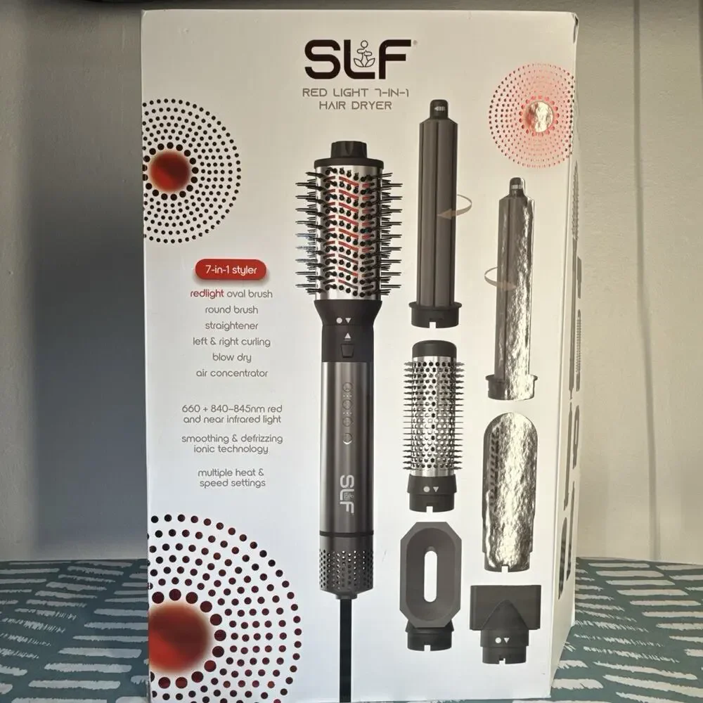 ❤️ SLF Red Light 7-in-1 Hair Dryer Styler OPEN BOX